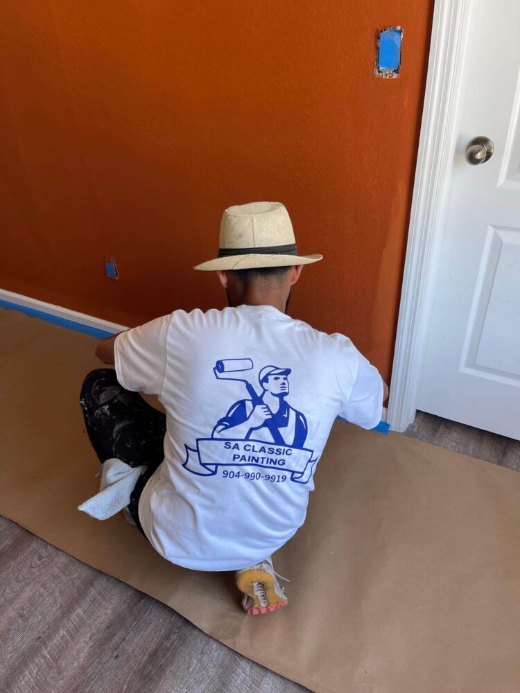 Man painting interior